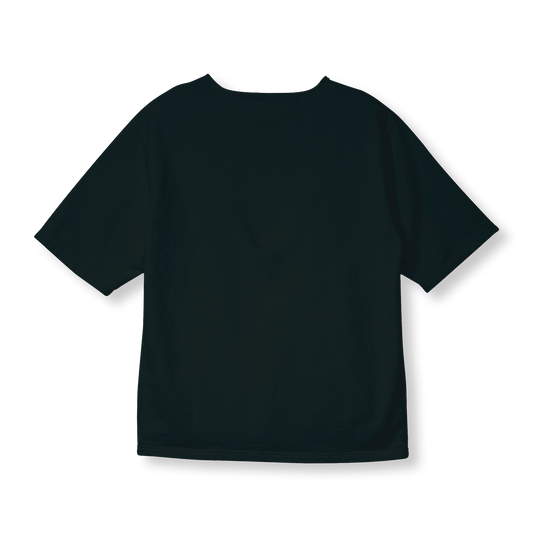 C1004 Short Sleeve Henley Sweatshirt (Black) ヘンリースウェット (ブラック)