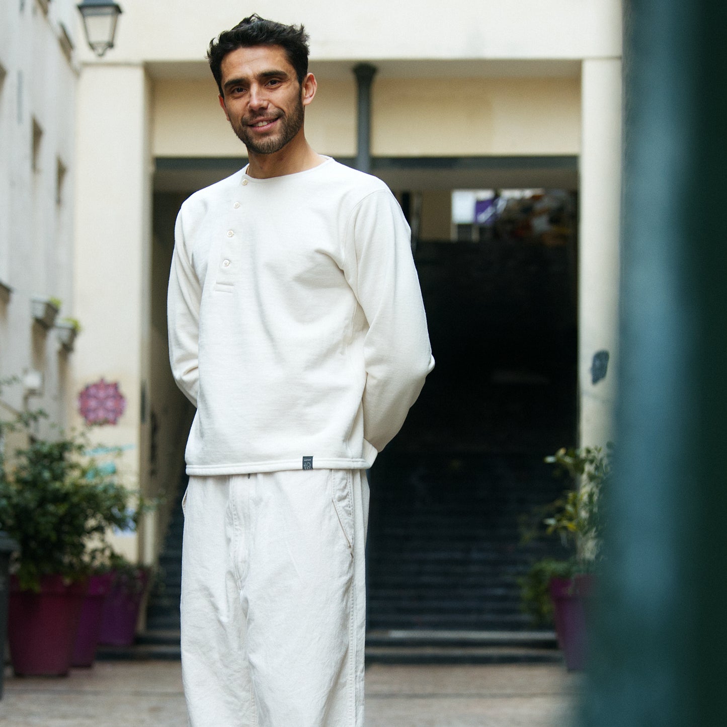 C1001 Henley Sweatshirt ヘンリースウェットシャツ