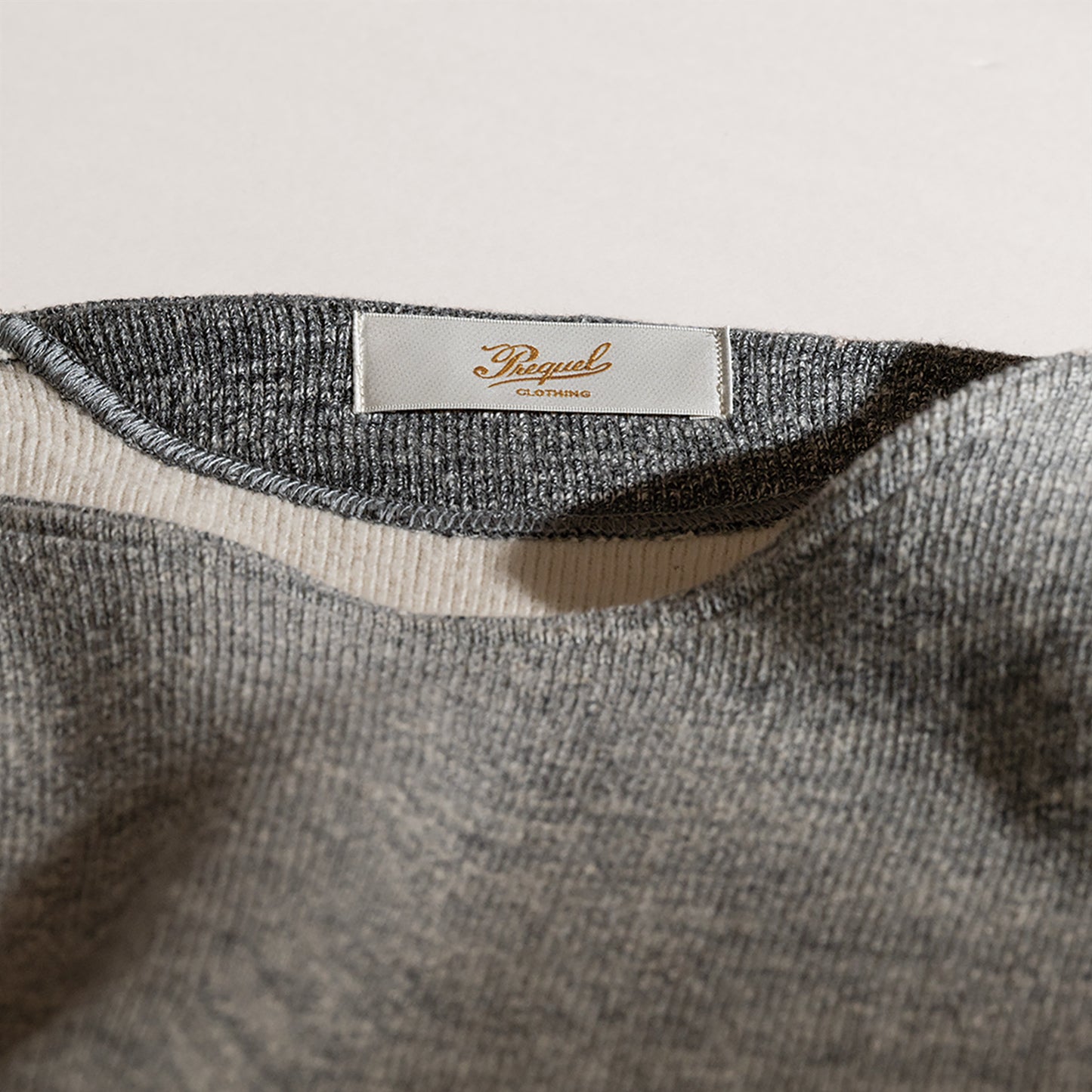 C1003 Ribbed Sweatshirt リブスウェットシャツ (グレー)