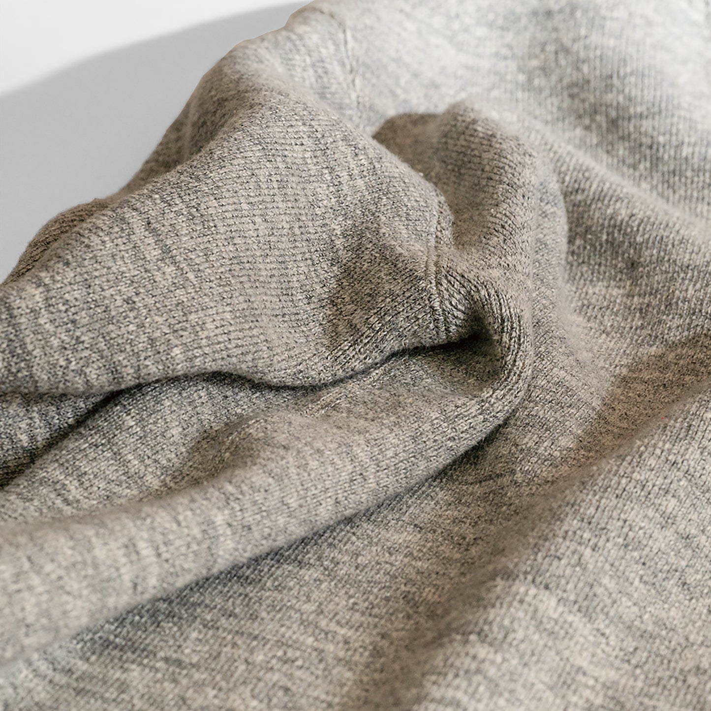 C1003 Ribbed Sweatshirt リブスウェットシャツ (グレー)