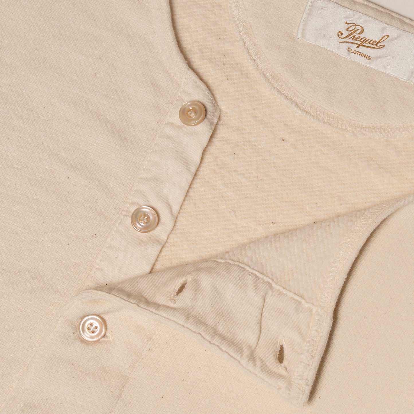 C1004 Short Sleeve Henley Sweatshirt