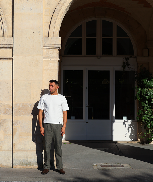 C1006 Stiff Cotton T-shirt (White) スティッフコットンTシャツ(ホワイト)