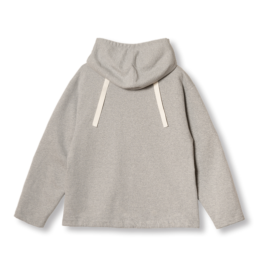 PREQUEL C1017 40s Gunner Smock (Grey) ガンナースモック(グレー):背面から見た全体のシルエット。