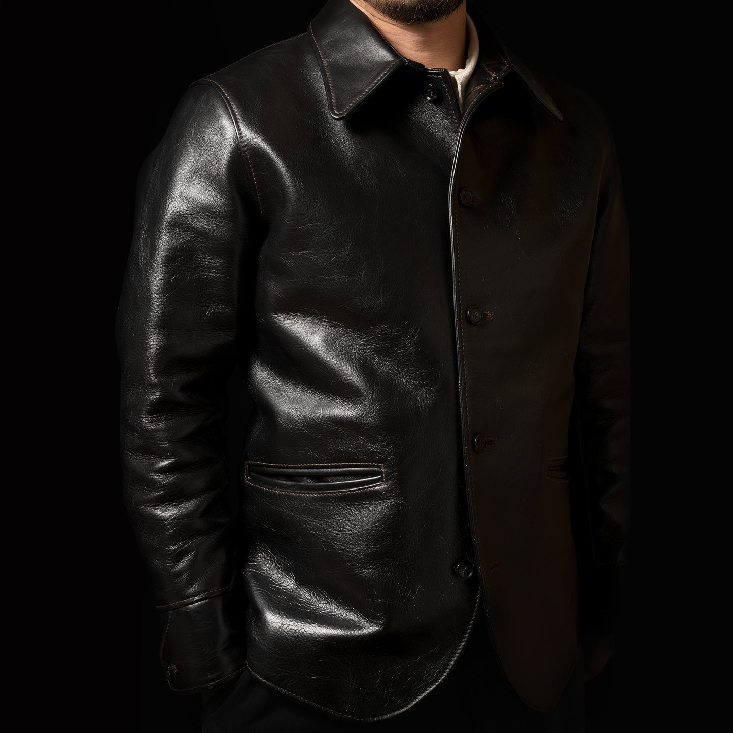 J1001 Single Breasted Car Coat シングルブレストカーコート