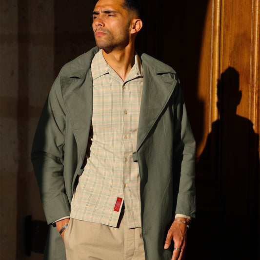 J1005 Military Wrap Coat (Khaki) ミリタリーラップコート(カーキ)