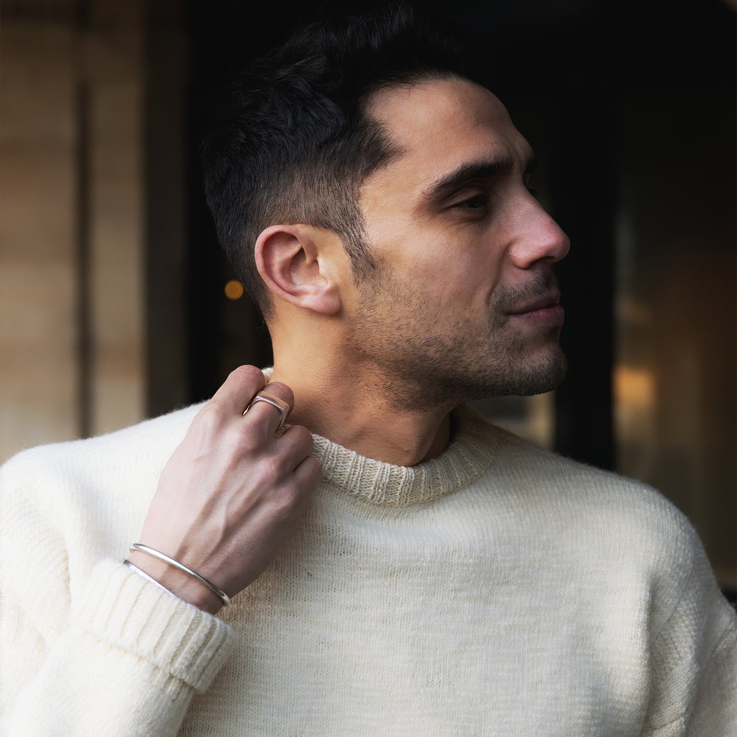 K1001 Fisherman's Sweater (White) フィッシャーマンズ セーター (ホワイト)
