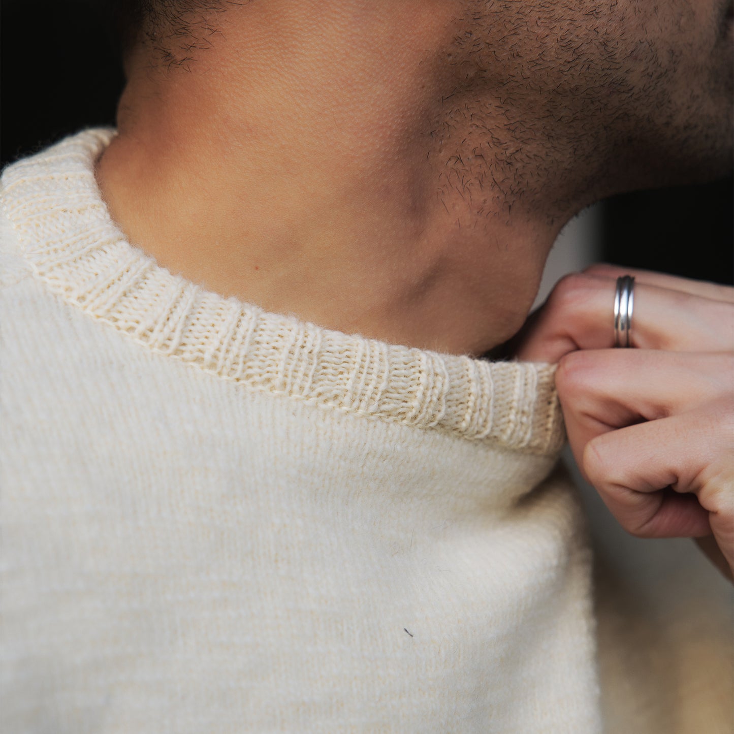 K1001 Fisherman's Sweater (White) フィッシャーマンズ セーター (ホワイト)
