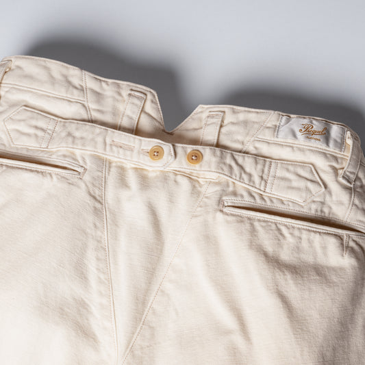 P1002 Officer's Summer Pants (White) オフィサー サマーパンツ(ホワイト)