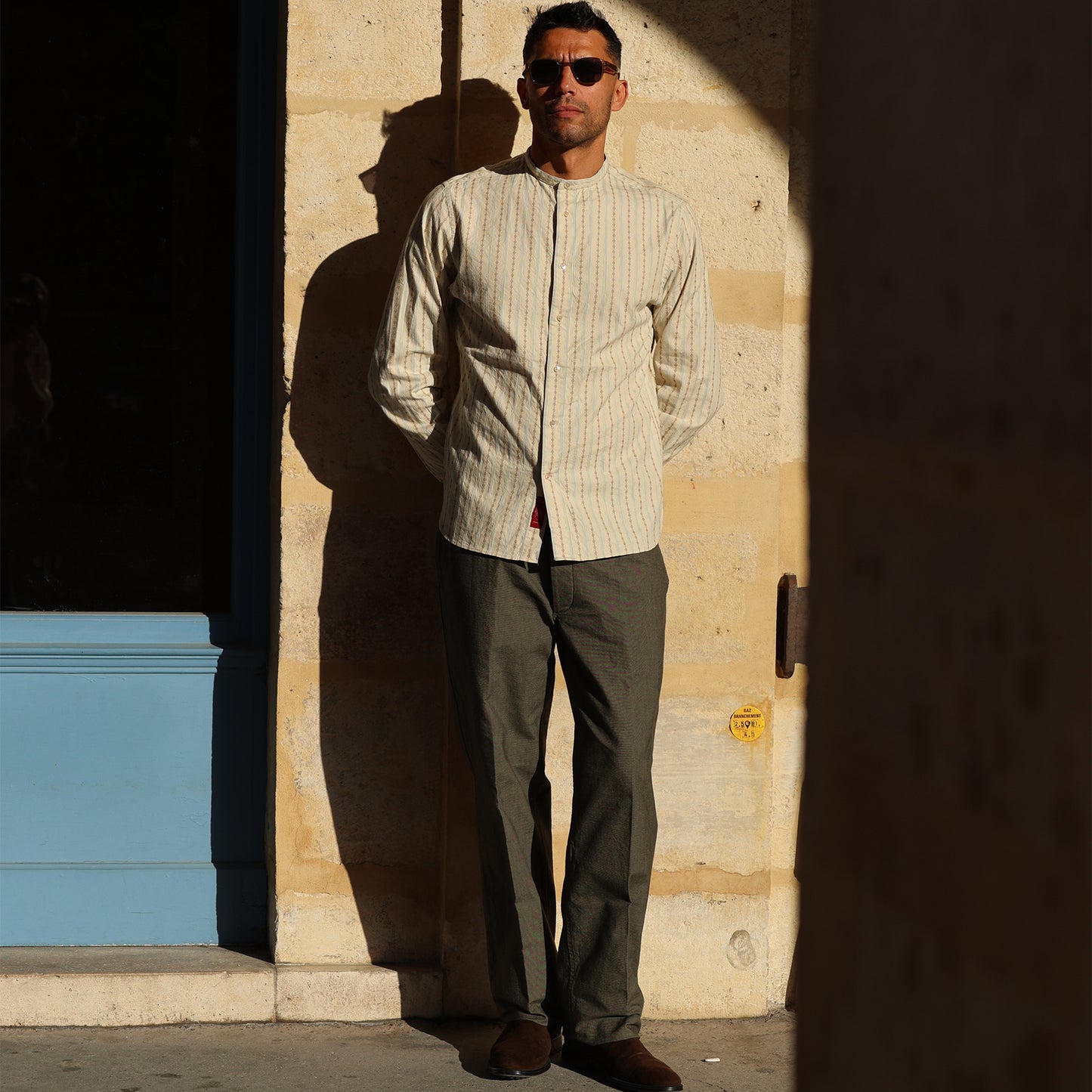 P1003 Italian Chino Trousers (Khaki) イタリアンチノトラウザー(カーキ)