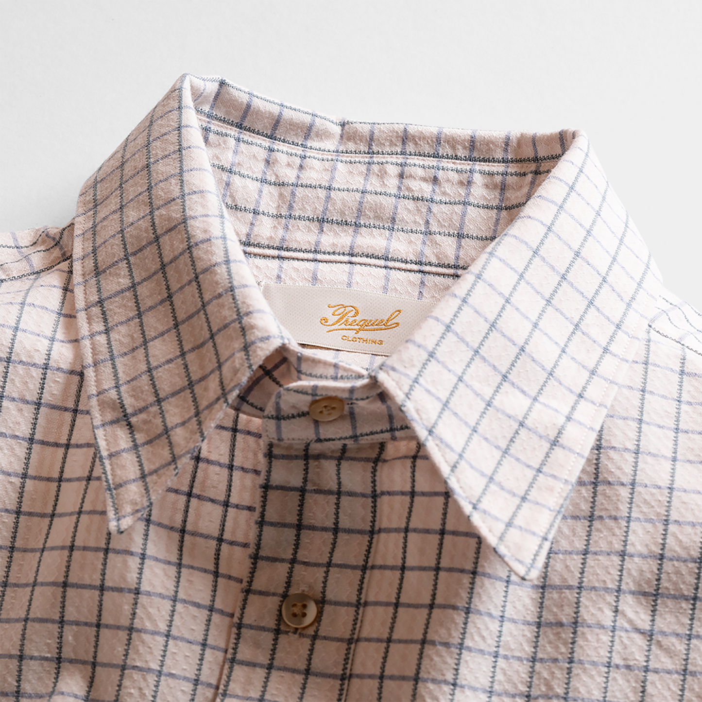 S1002 Relief Check Shirt レリーフチェックシャツ (ベージュ)