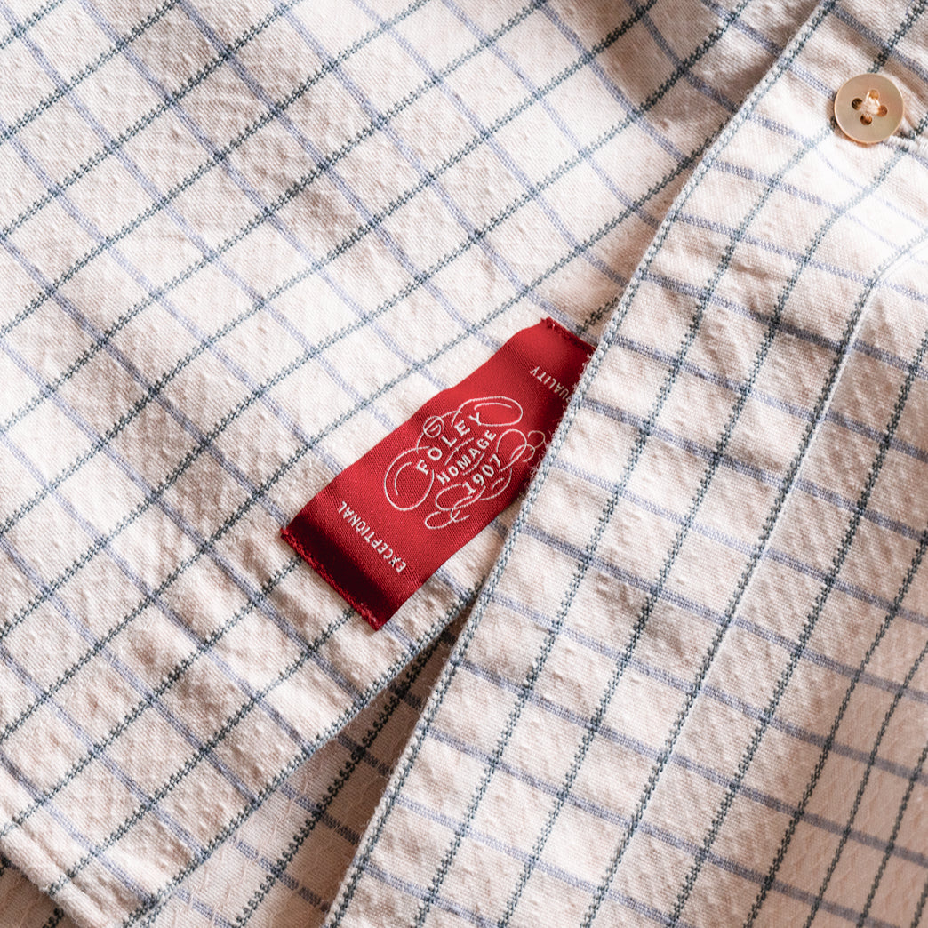 S1002 Relief Check Shirt レリーフチェックシャツ (ベージュ)