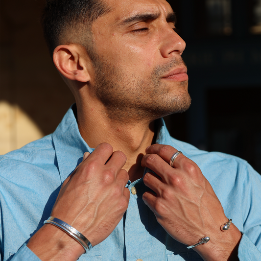 S1009 Suvin Chambray Shirt (Blue) スビンシャンブレーシャツ(ブルー)