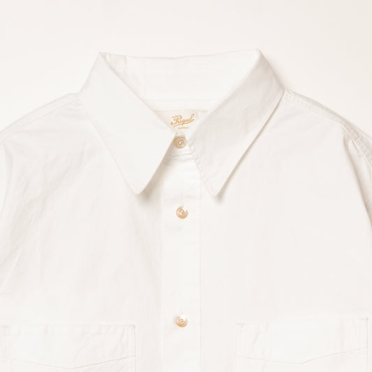 S1009 Suvin Chambray Shirt (White) スビンシャンブレーシャツ(ホワイト)
