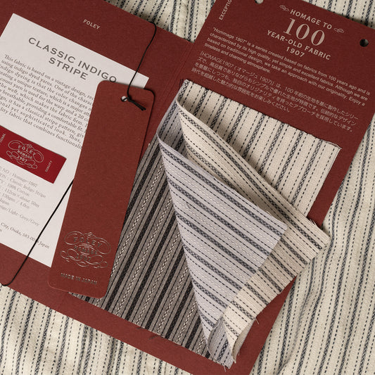 S1010 Classic Stripe Work Shirt (Light Gray) クラシックストライプワークシャツ(ライトグレー)