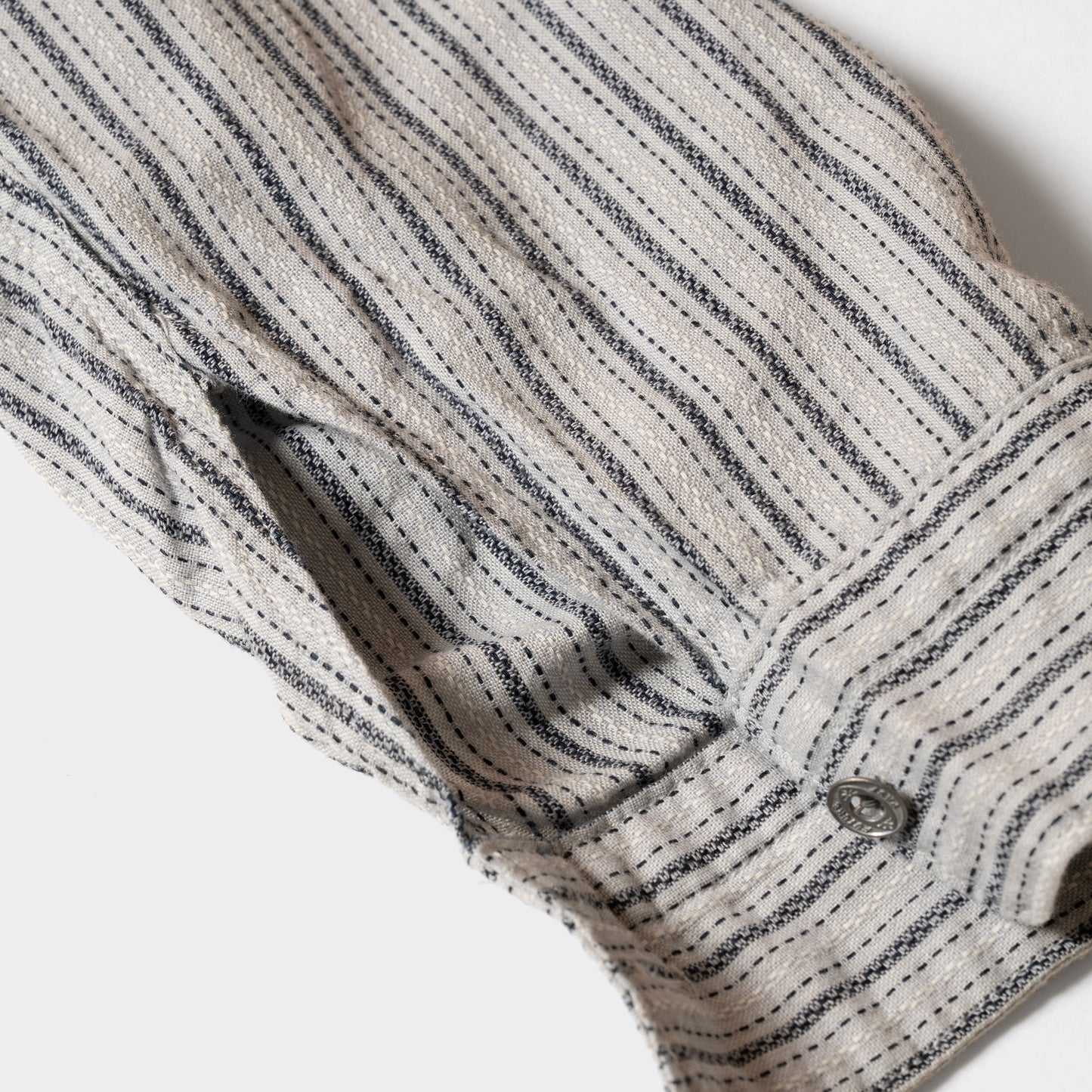S1010 Classic Stripe Work Shirt (Light Gray) クラシックストライプワークシャツ(ライトグレー)