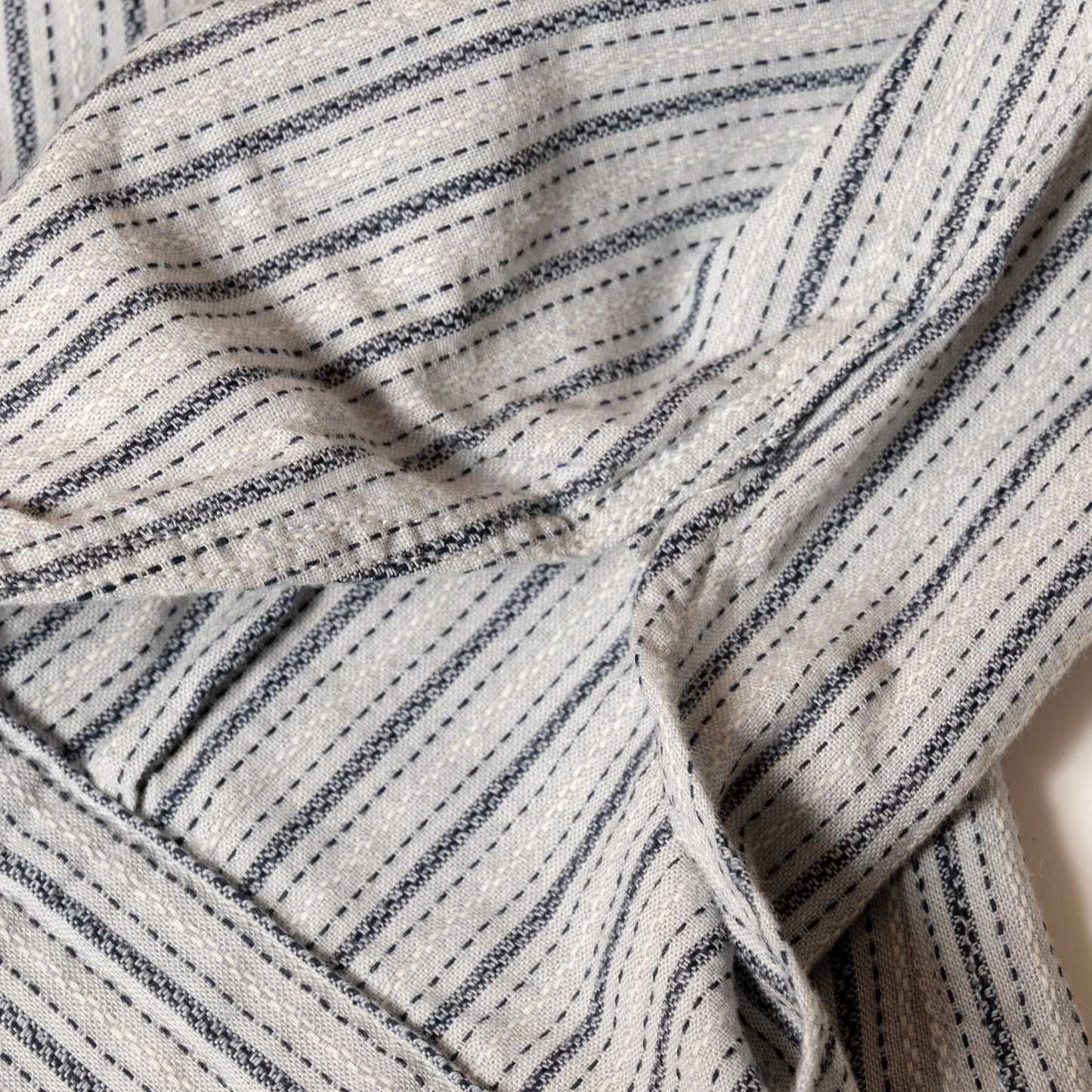 S1010 Classic Stripe Work Shirt (Light Gray) クラシックストライプワークシャツ(ライトグレー)