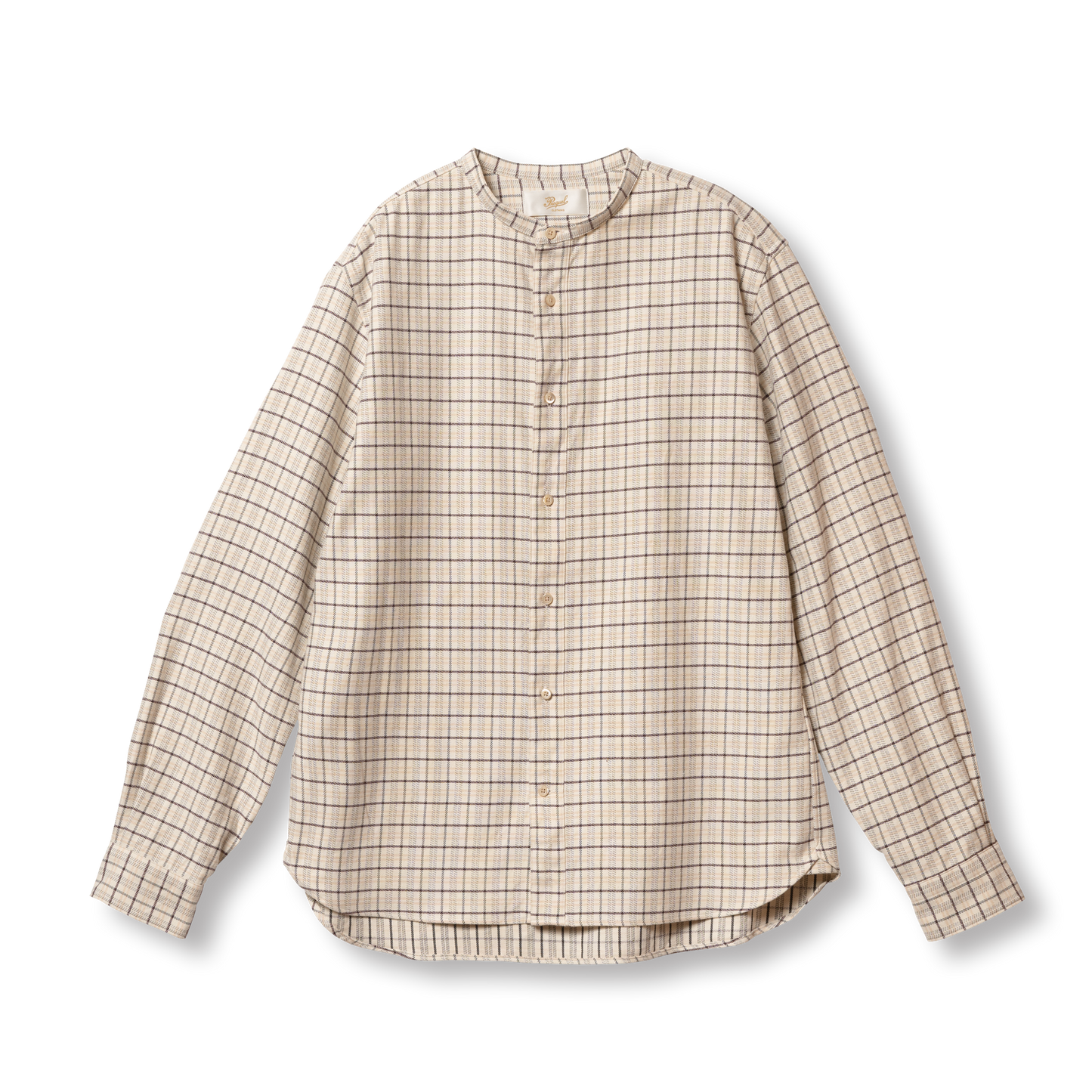 S1018 Stand-up Collar Shirt (Beige) スタンドアップカラーシャツ (ベージュ)
