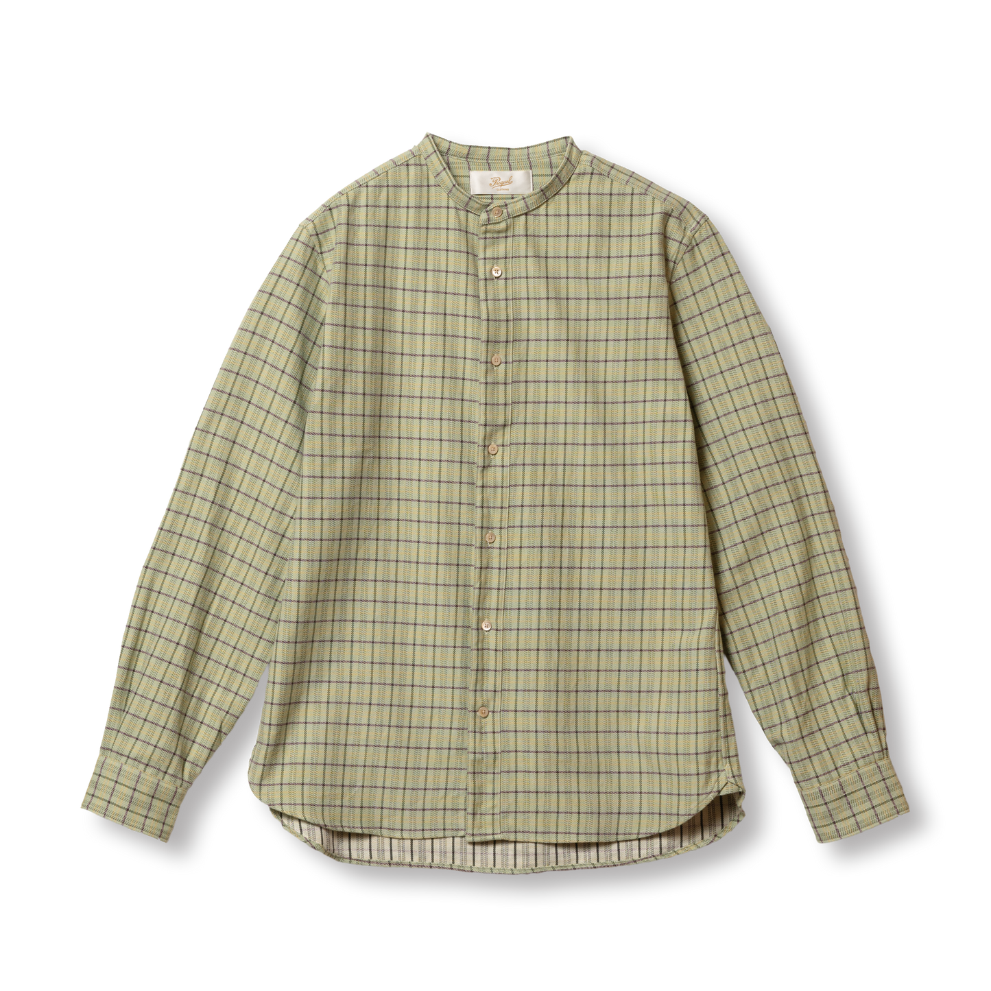 S1018 Stand-up Collar Shirt (Green) スタンドアップカーラーシャツ (グリーン)