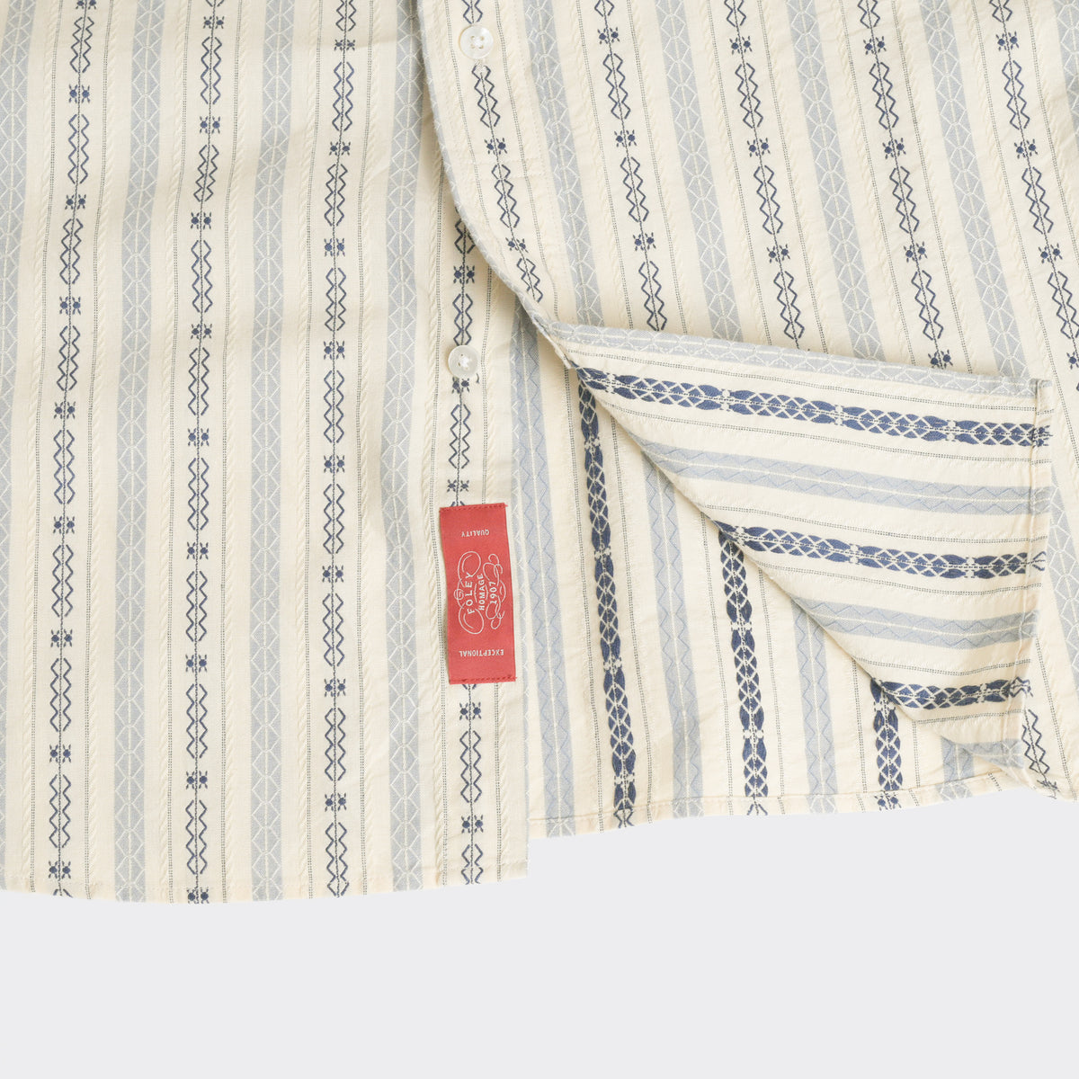 S1023 Classic Stripe Work Shirt (Beige)