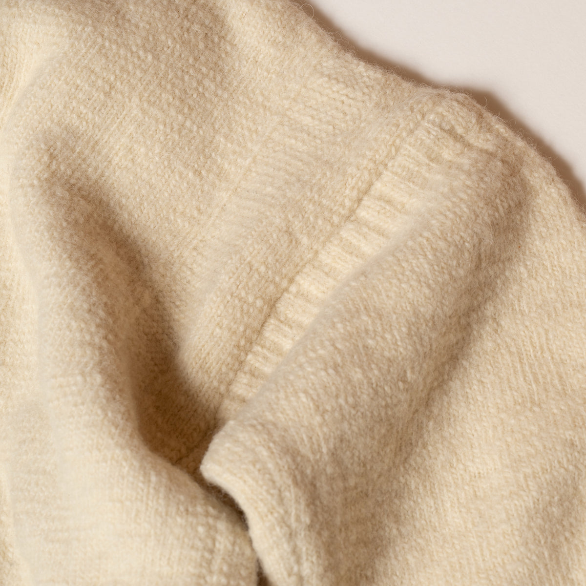 K1002 Zip Fisherman's Sweater (White)