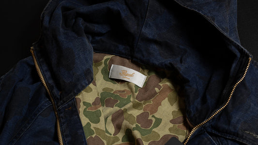 Indigo Hunter Camo Hooded Jacket