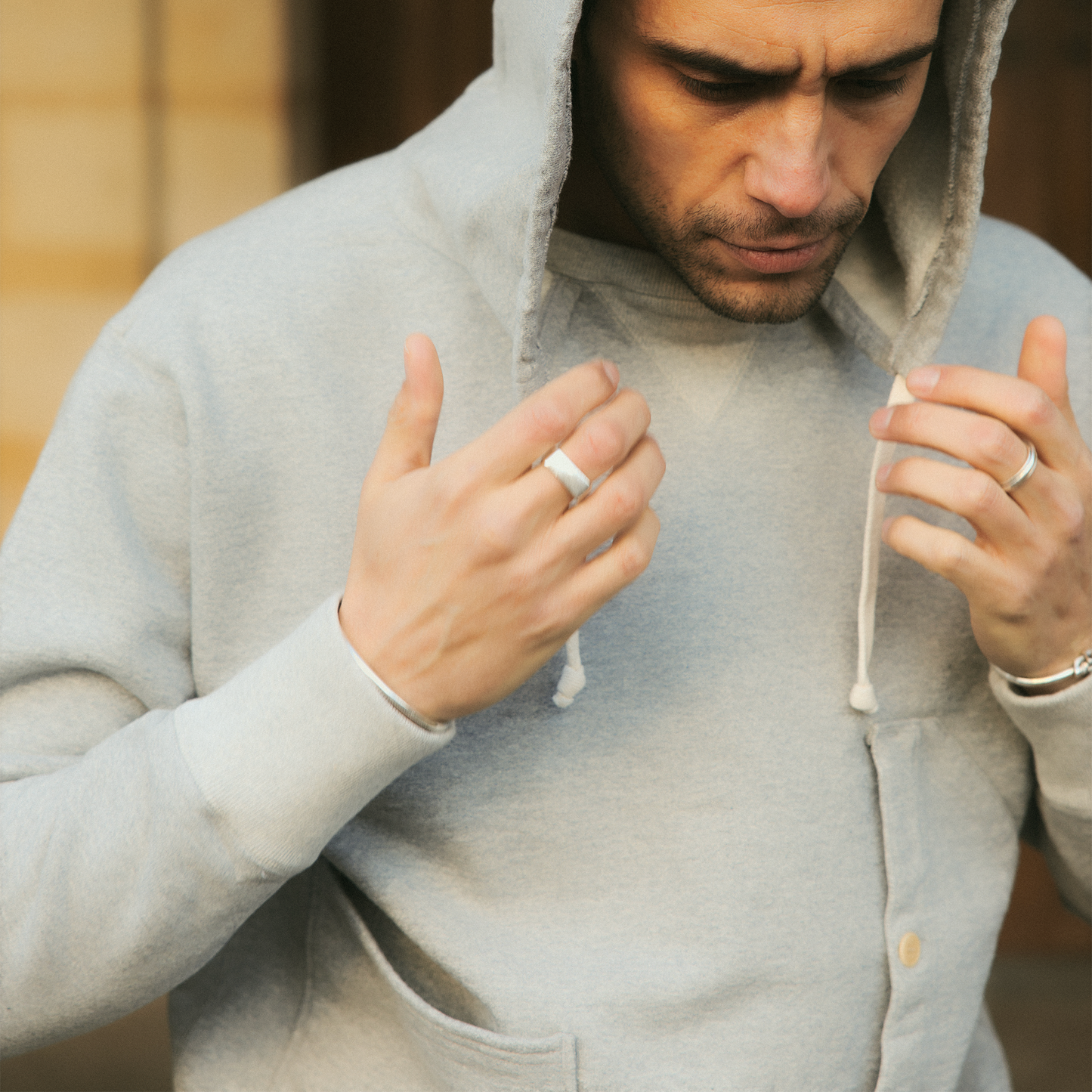 C1009 Sweat Hoodie (Grey) スウェットフーディー (グレー)