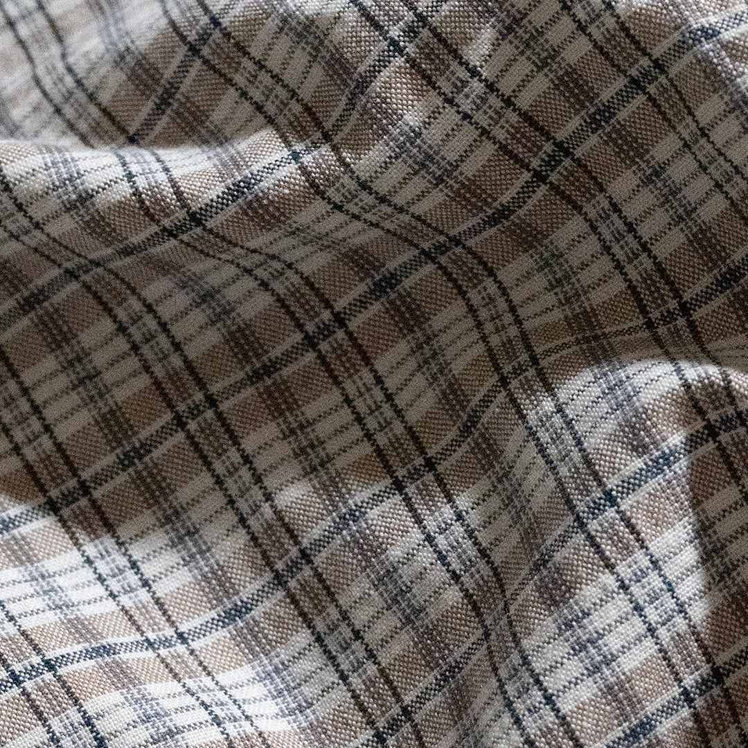 S1017 Check Work Shirt (Brown)
