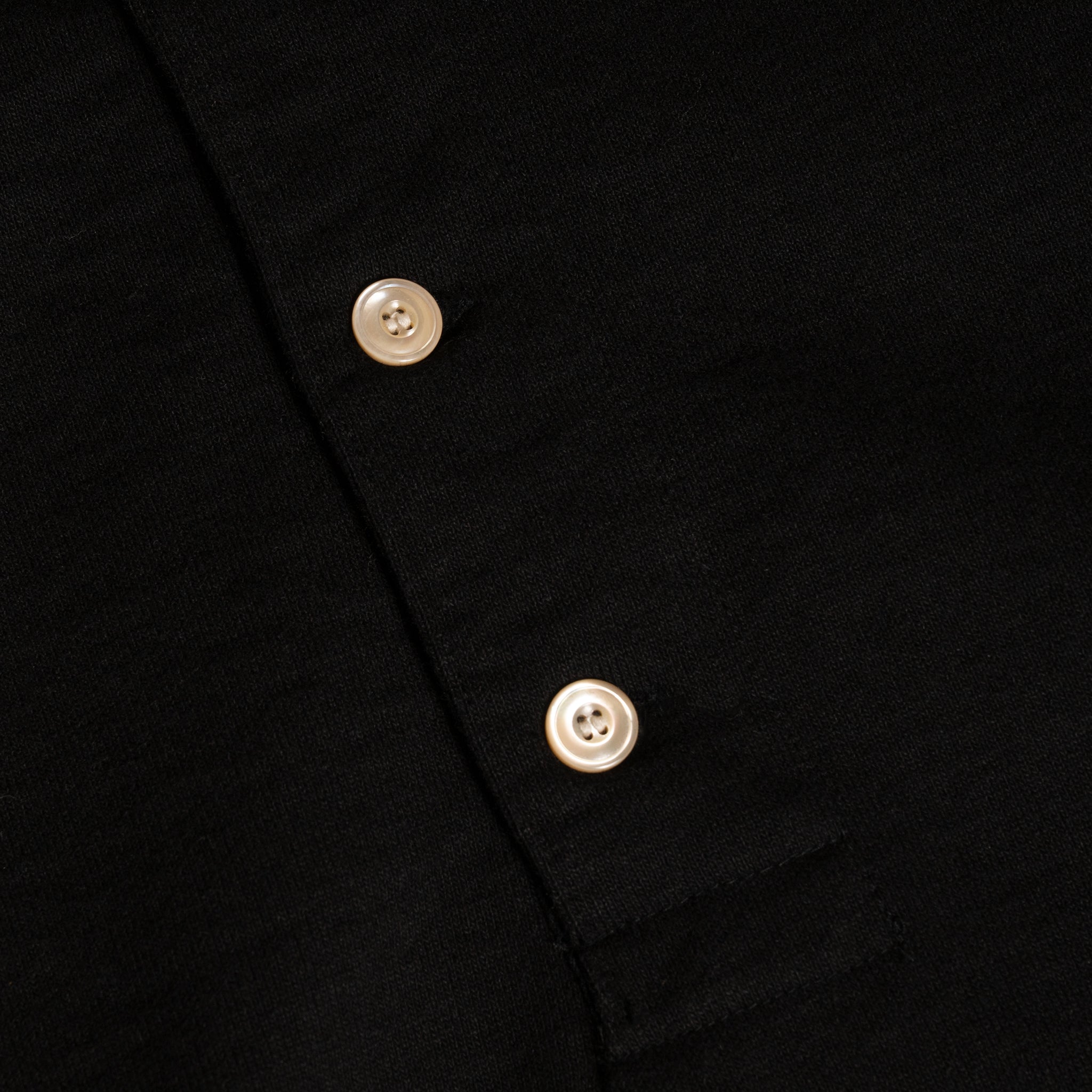 C1011 Henley Sweatshirt (Black) ヘンリースウェットシャツ (ブラック