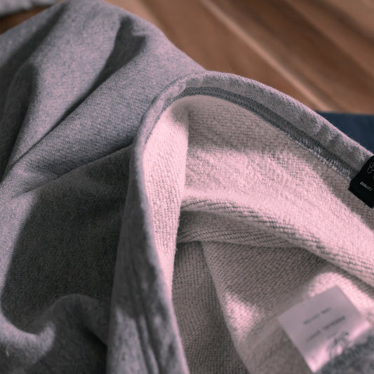 C1011 Henley Sweatshirt (Grey) ヘンリースウェットシャツ (グレー)