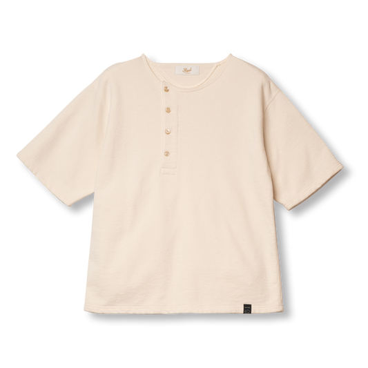 C1004 Short Sleeve Henley Sweatshirt　ショートスリーブヘンリースウェットシャツ
