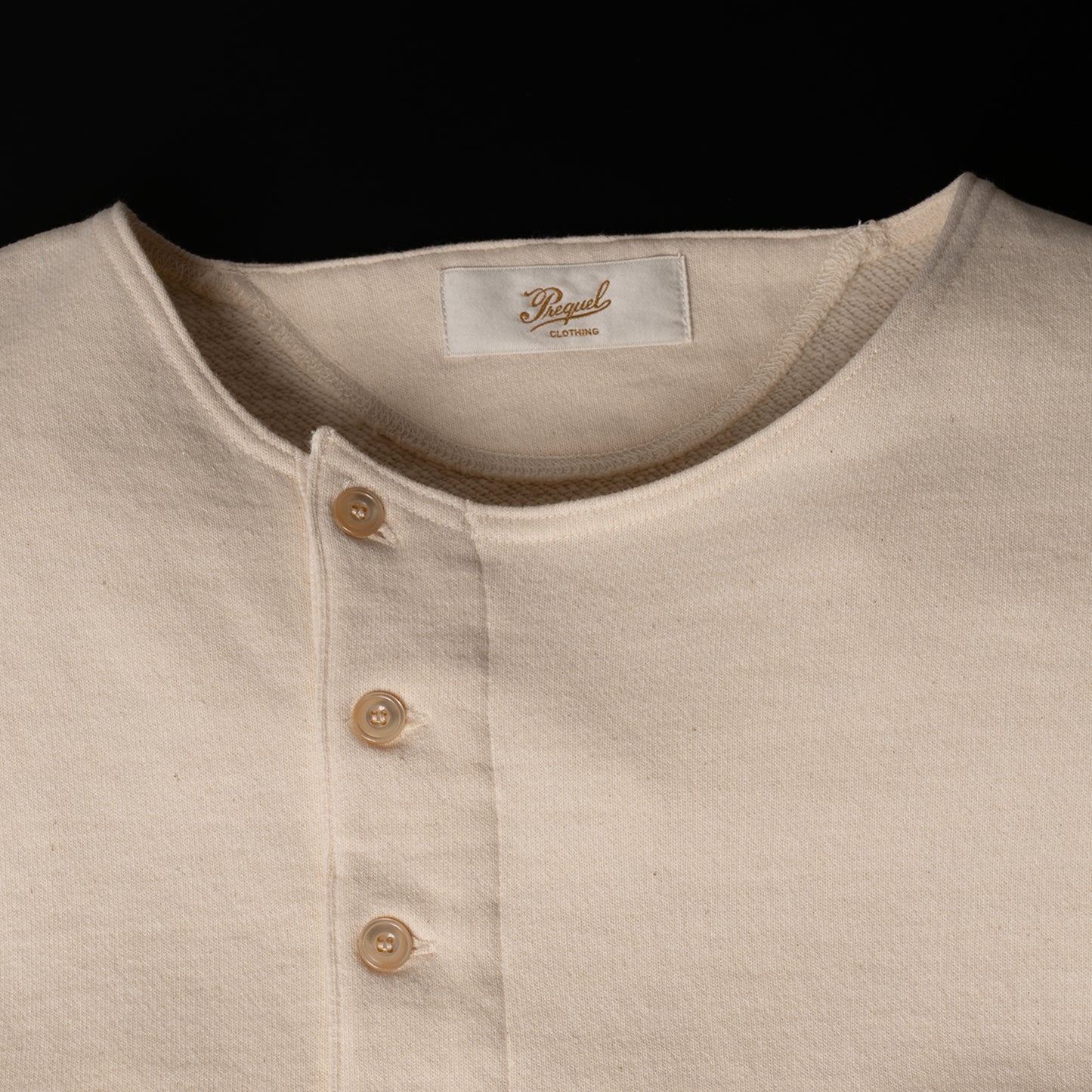 C1004 Short Sleeve Henley Sweatshirt　ショートスリーブヘンリースウェットシャツ