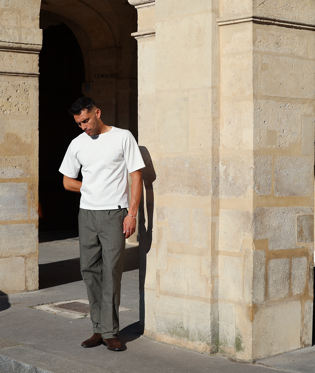 C1006 Stiff Cotton T-shirt (White)