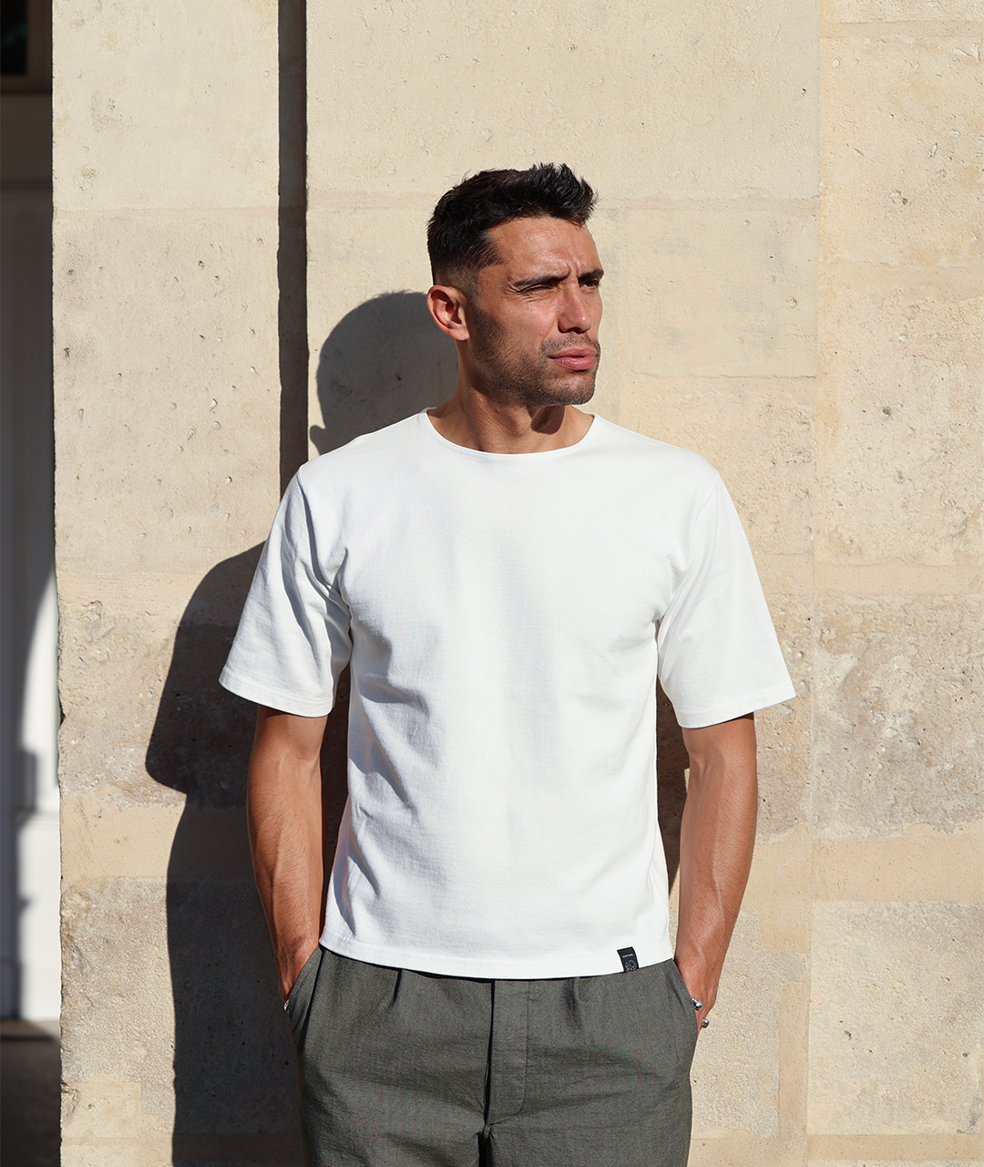C1006 Stiff Cotton T-shirt (White)