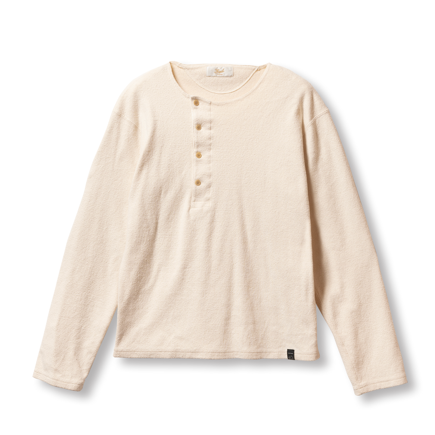 C1008 Henley Cotton Rib L/S T-Shirt (Natural) ヘンリーロングTシャツ (ナチュラル)