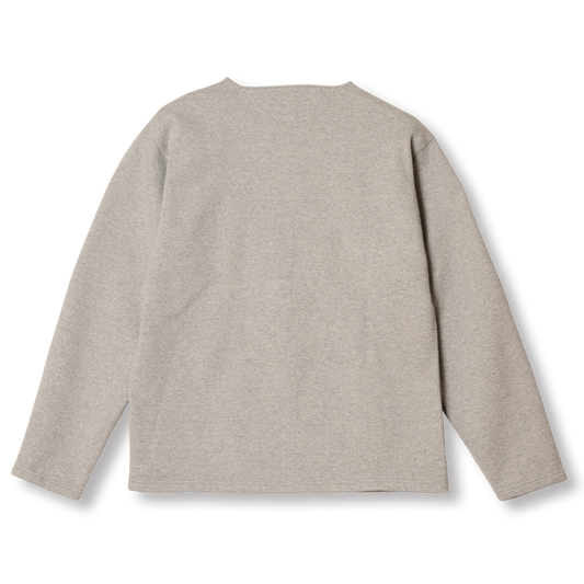 C1011 Henley Sweatshirt (Grey) ヘンリースウェットシャツ (グレー)