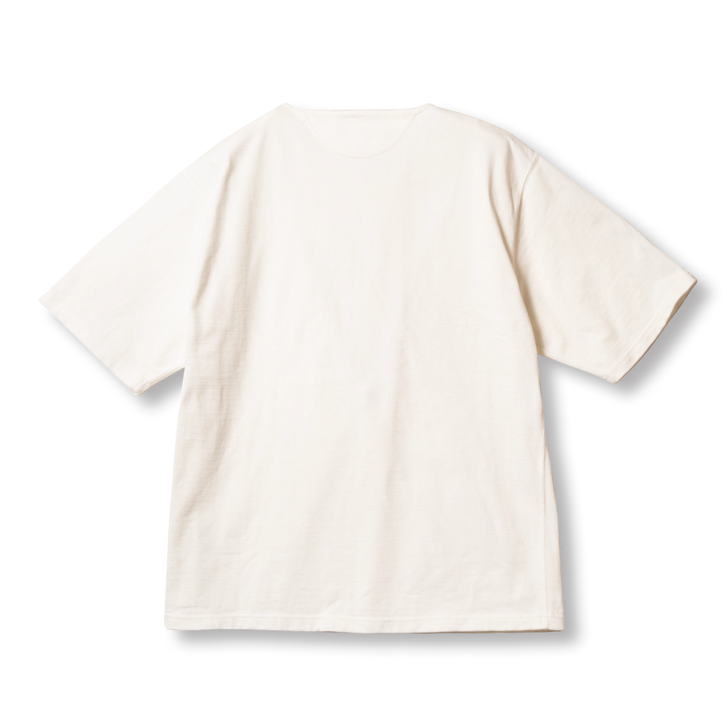 C1016 Stiff Cotton Henley T-shirt (White)