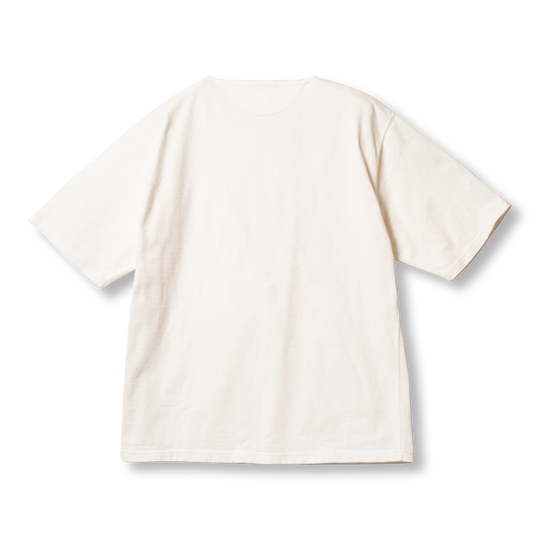 C1016 Stiff Cotton Henley T-shirt (White) ヘンリーTシャツ (ホワイト)