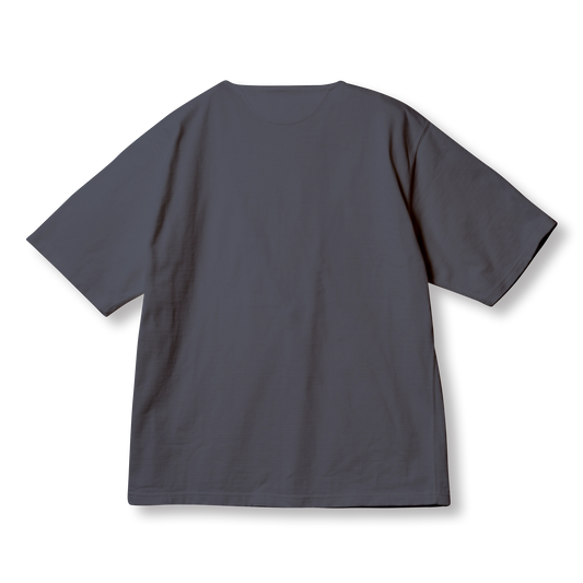 C1016 Stiff Cotton Henley T-shirt (Black) ヘンリーTシャツ (ブラック)