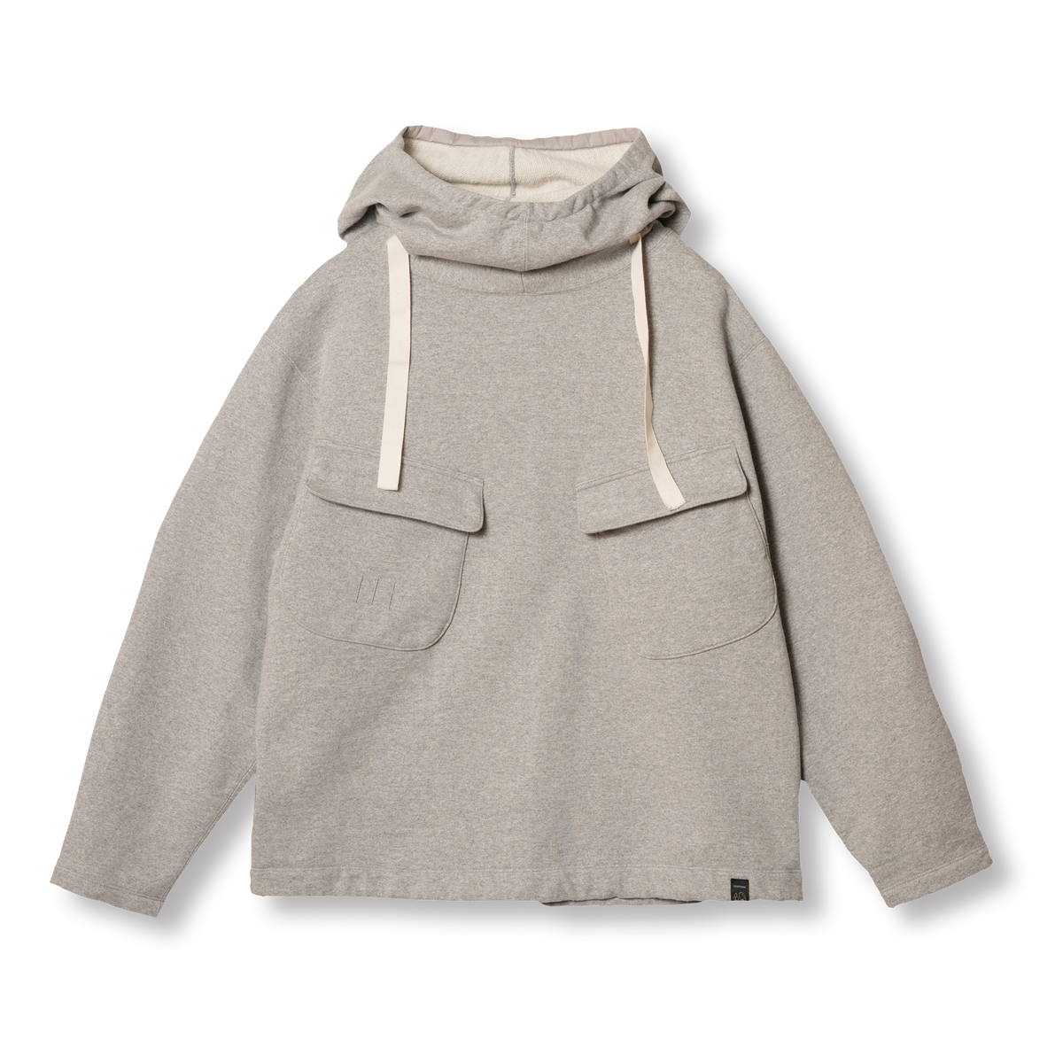 PREQUEL C1017 40s Gunner Smock (Grey) ガンナースモック（グレー）：正面から見た全体のシルエット。