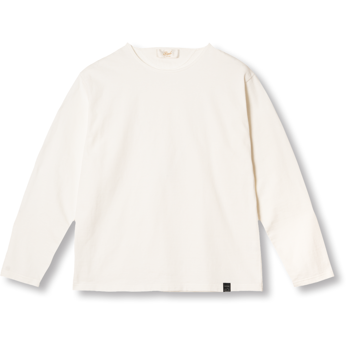 C1018 Stiff Cotton Long Sleeve T-shirt (White)