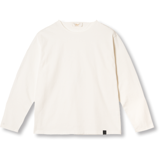 C1018 Stiff Cotton Long Sleeve T-shirt スティッフコットンロングスリーブTシャツ (ホワイト)