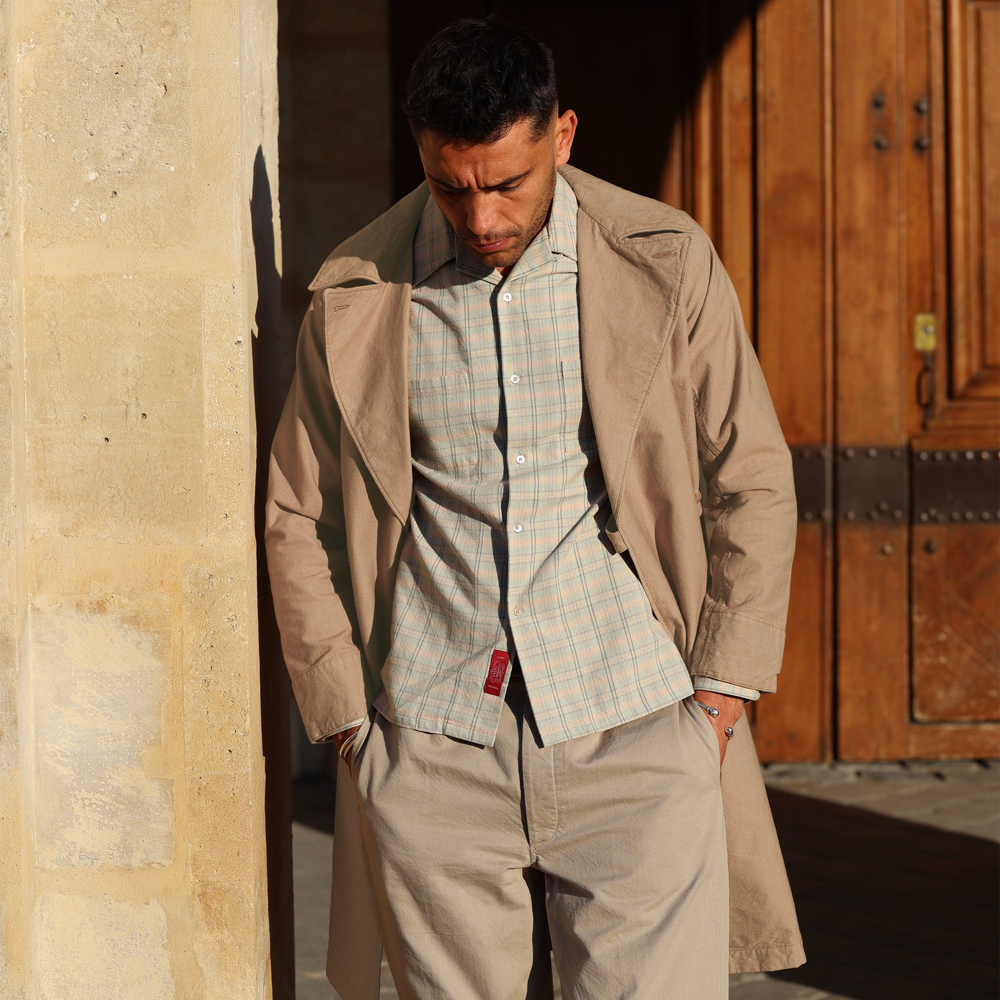 J1005 Military Wrap Coat (Beige) ミリタリーラップコート(ベージュ