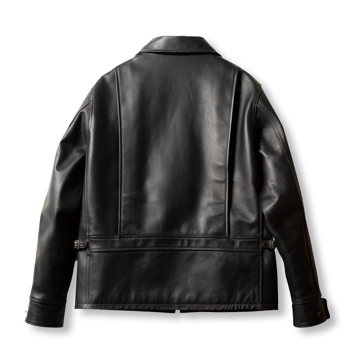 J1007C 30s Sports Jacket in Black, back view with pleats and side adjusters