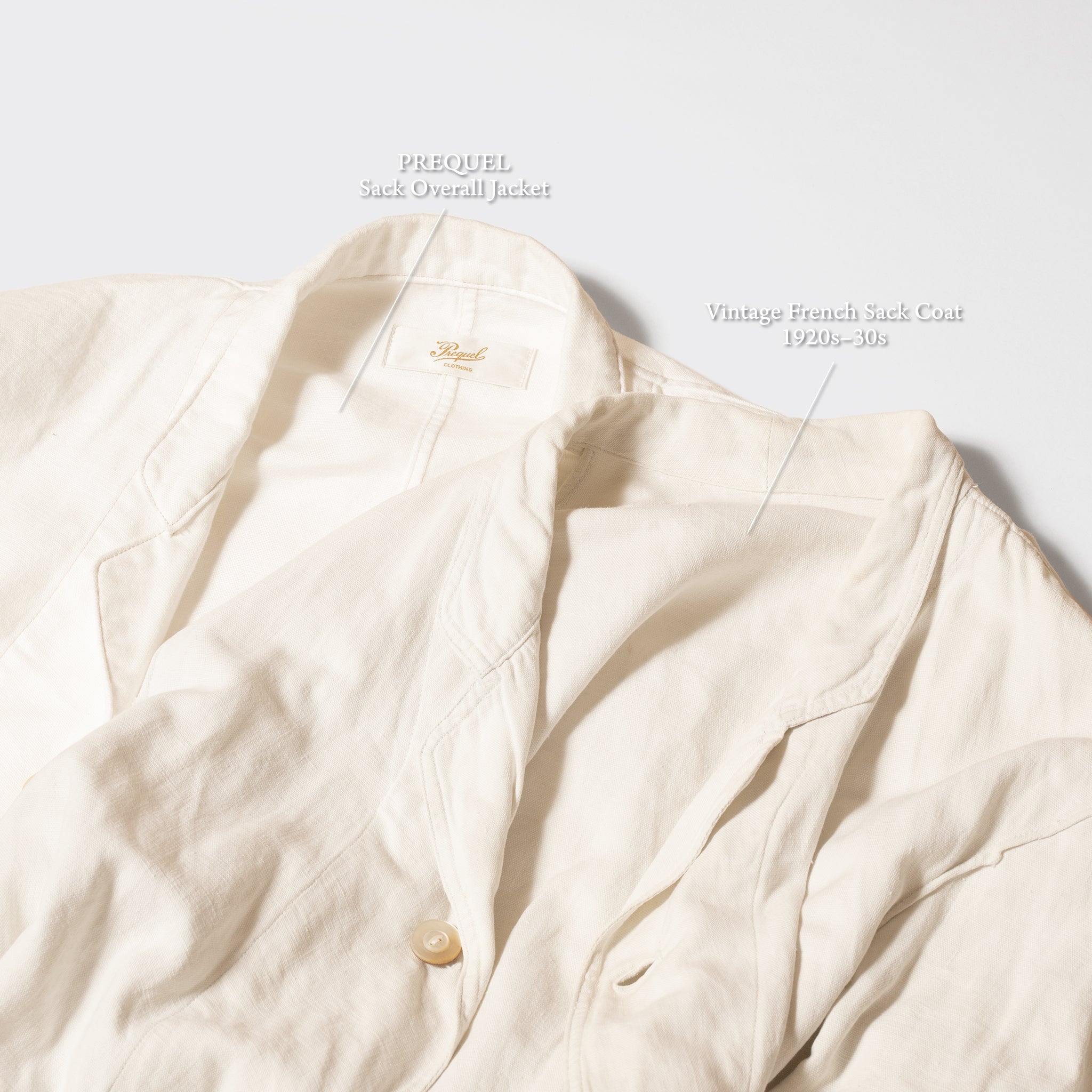 J1013 Sack Overall Jacket (White) サックオーバーオール (ホワイト
