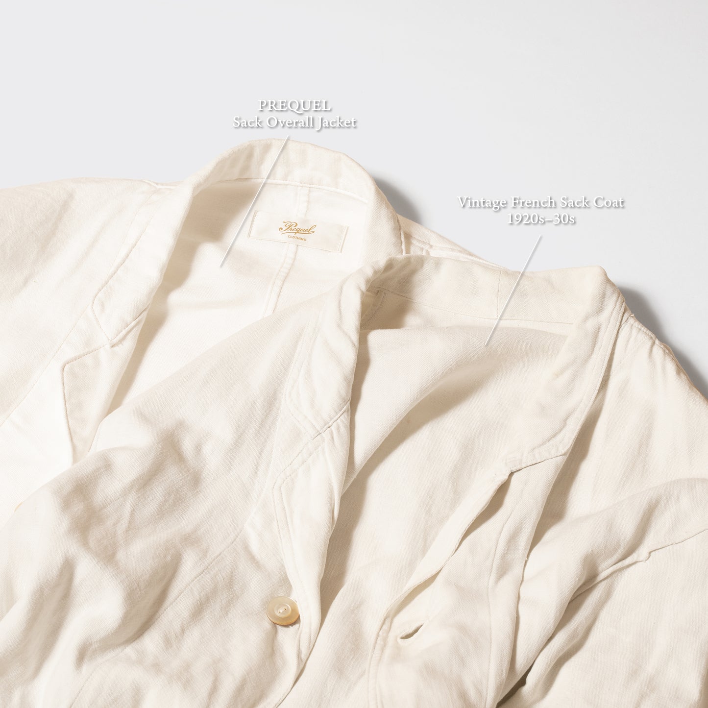 J1013 Sack Overall Jacket（White)