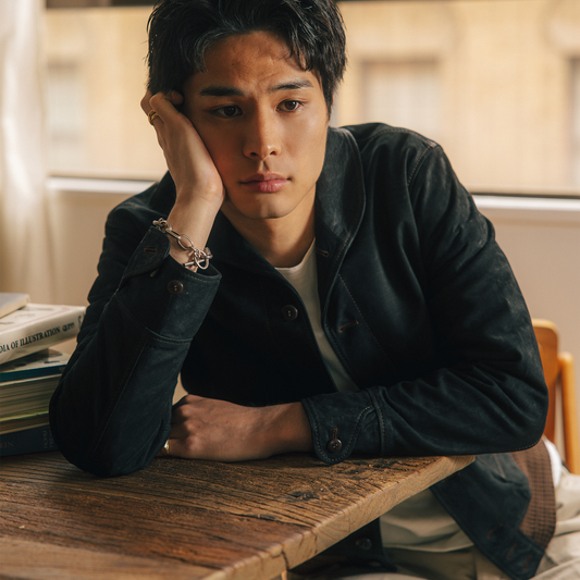 J1015A Spirit of Flight Jacket in Black, worn by a model