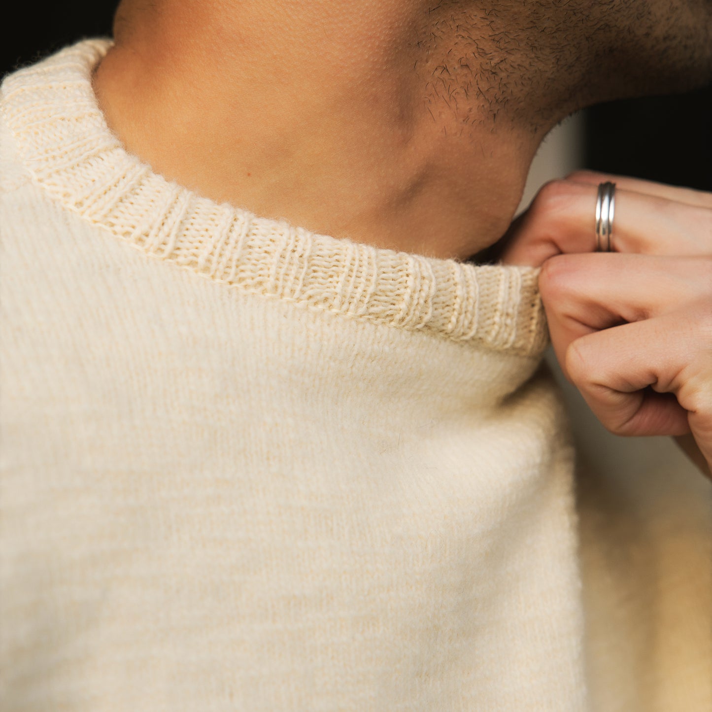 K1001 Fisherman's Sweater (White) フィッシャーマンズ セーター (ホワイト)