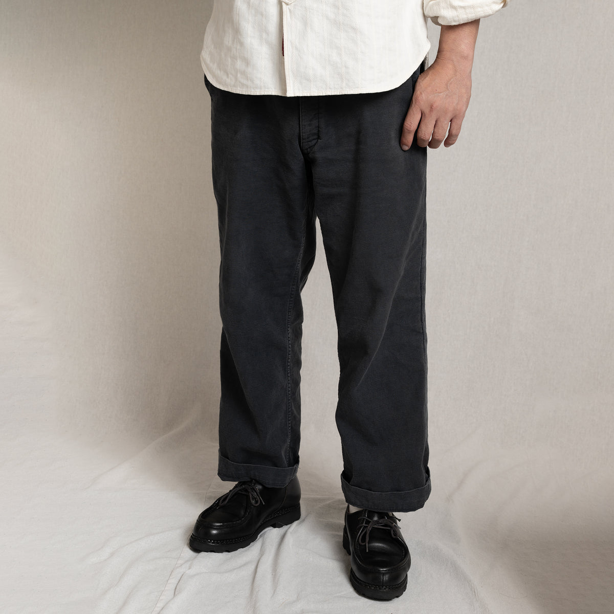 P1002 Officer's Summer Pants (Black)　オフィサー サマーパンツ(ブラック)