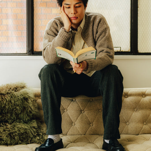 P1008B Off-Duty Stripe Pants オフデューティー ストライプパンツ（カーキ）