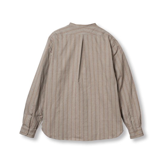 S1001 Stand-up Collar Shirt  スタンドカラーシャツ (ブラウン)